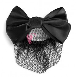 Plasa pentru cocuri cu fundita si clema KFT02 Negru